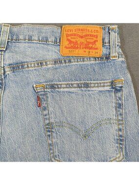 Levi's Jeans Men's 32x34 Fits 33x33 Blue 527 Slim Fit Boot Cut Denim